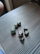 Pouch Dice-Set Games Rpg-Board Dados Drawstring Dnd Rol Metal D20 D10 D6 7pcs D8 D4 Soft