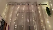 Christmas-Decorations Light Ornament Garland Curtain-String Flash-Fairy Happy Home-Room