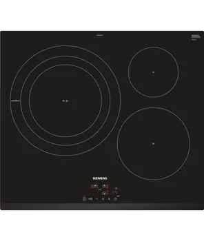 

SIEMENS EH631BDB1E induction plate, 3 zones, front bezel.