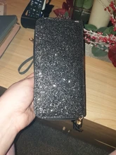 Cartera de almazuela de lentejuelas con purpurina para mujer, Cartera de monedero de cuero de PU larga para mujer y niña, regalos al por mayor, 2020