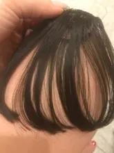 LVHAN-flequillo de aire puro, extensión de cabello sintético, Natural, negro, marrón claro, marrón oscuro, negro, fibra de alta temperatura