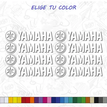 

8X STICKERS YAMAHA 25x5,6 cm vinyl PACK adhesive KIT LOGO motorcycle DECAL