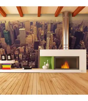 

Mural-bird view to Manhattan, New York