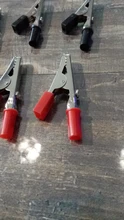 Cable Charging-Clamp Crocodile-Clip Clamp-Length Plastic-Handle Lead-Test Metal Insulated
