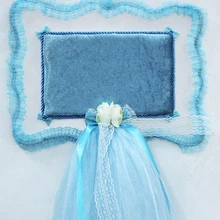 Door Ornament Baby Blue Solid Wood