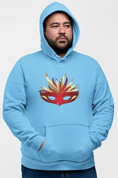

Angemiel Wear Red Ball Mask Blue Men 'S Hooded Sweatshirt