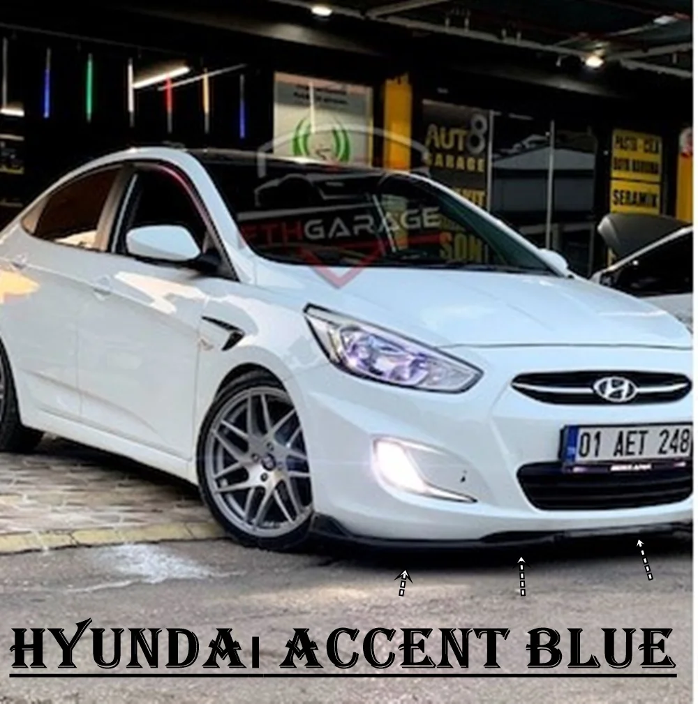 For Hyundai Accent Blue Front Bumper Attachment Lip 2008-2020 Piano ...