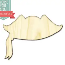 Шляпа моряка пирата Фэнтези герой пользовательский размер Лазерная резка Деревянные Художественные товары для рукоделия Настенный декор свадебный детский DCS0518