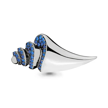 

Aquamarine brooch with spinel, 925 sterling silver