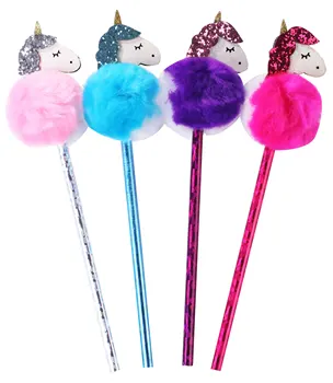 

Lot 24 pens pompon Unicorn (unit price)-Details Regalos children and adult, puzzles child birthday communion parties, weddings