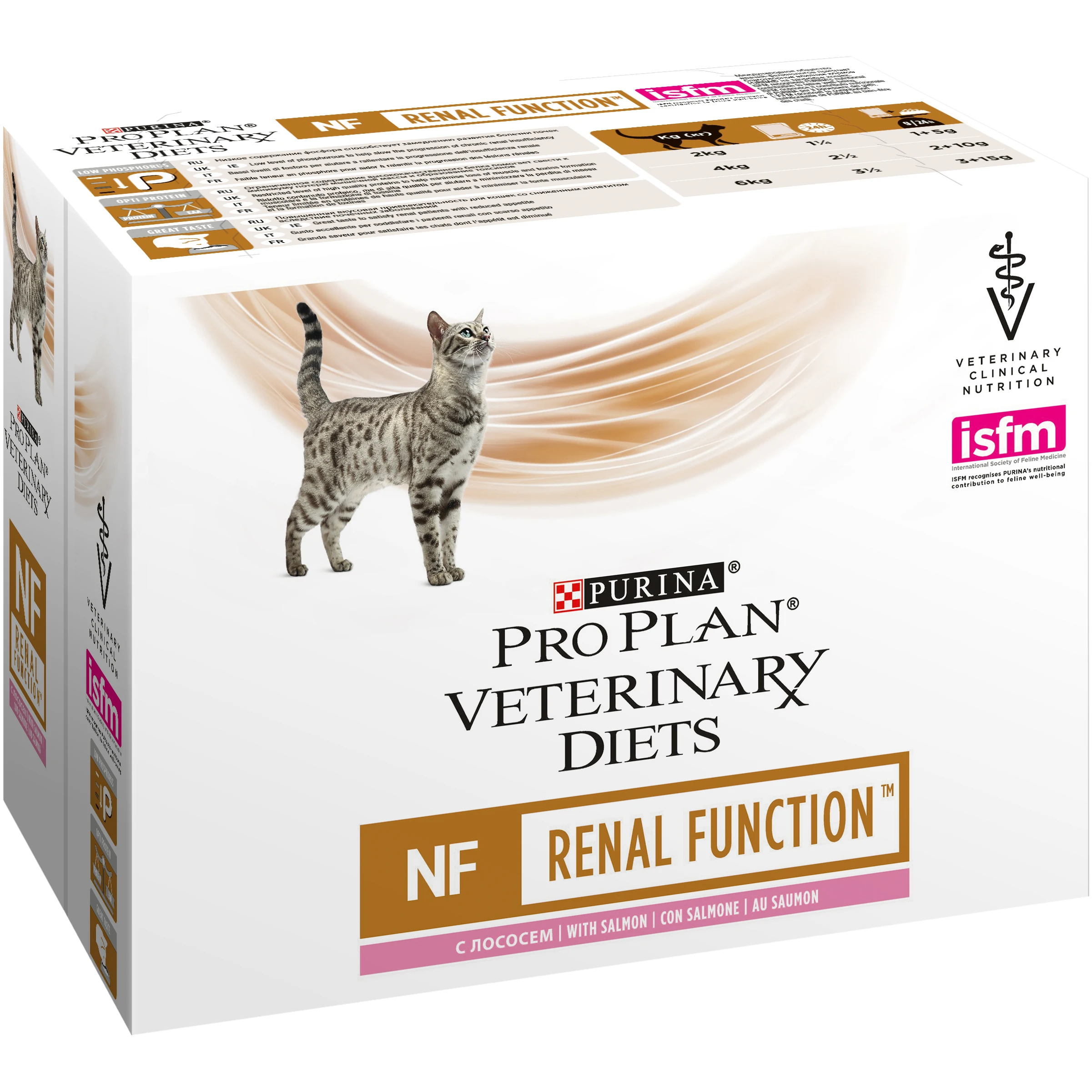 Консервы питания Pro Plan ветеринарные диеты NF кошачья пища для патологии почек, с лососом, 40 пауков, 85 г каждый