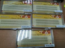 Kimcci-pestañas 3D individuales de cilios, pestañas naturales de visón para extensiones, 120 manojos, maquillaje negro, pestañas postizas