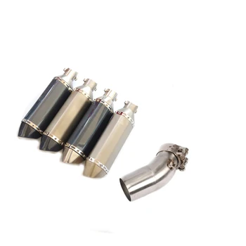 Slip On Motorcycle Exhaust Mid Link Pipe And Muffler Stainless Steel Exhaust System For BMW C600 SPORT C650GT 2012-2015
