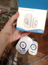 Timbre de puerta inalámbrico FUERS M557, 433Mhz, para hogar, bienvenida, 150M de largo, 32 canciones