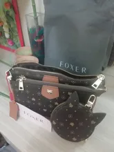FOXER-Bolso cruzado 3 en 1 con monograma para mujer, bandolera con monedero extraíble de PVC, a la moda, 2020