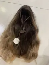 GEMMA-pelucas de cabello largo ondulado para mujeres negras, pelo sintético de parte media, para fiesta diaria, Cosplay, resistente al calor