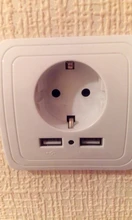 Bcsongben-enchufe electrónico de pared, toma corriente estándar de la UE con enchufe usb dual para el hogar, cargador con usb