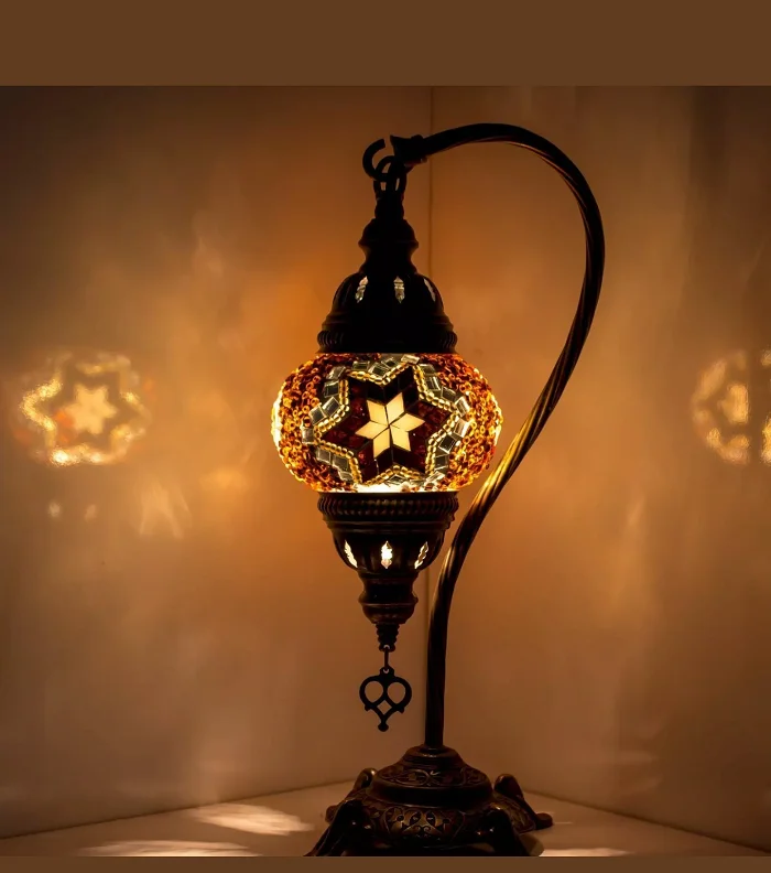 Золотые настольные лампы ручной работы с гусиной мозаикой, Турецкая лампа, Турецкая мозаичная лампа, мозаичная лампа