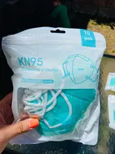 Mascarilla ffp2reutilizable kn95 para adultos, Máscara protectora con certificado ce, 100 Uds.
