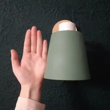 Wall-Lights Bedside Wooden Bedroom Nordic-Macaroon Modern Ce E27 for 6-Color Steering-Head