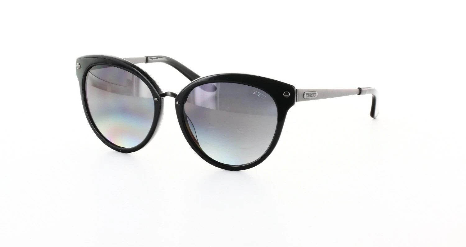 

Women's sunglasses gu 7352 blk 35 bone color organic oval cat eye 57-18-135 guess