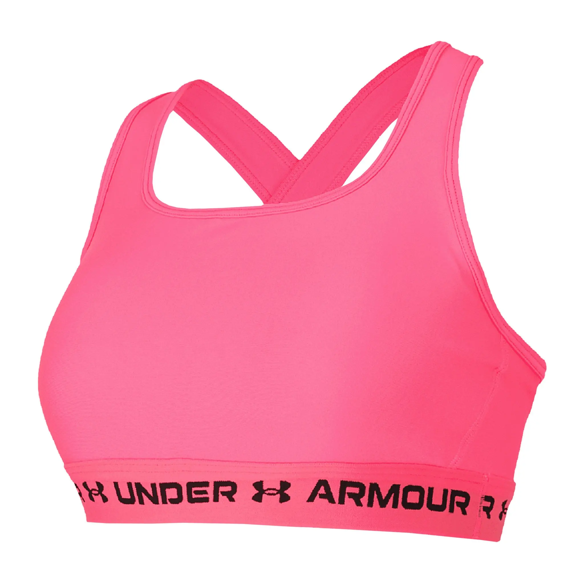 DEPORTIVO UNDER ARMOUR,1361034 653,MUJER,TOP,SUJETADOR,DEPORTE,RUNNING,CORRER,ENTRENAMIENTO,FITNESS,COLOR ROSA CON ESPALDA CRUZADA,LOGOTIPO DE LA MARCA EN SITUADO EN TODA LA LIGUILLA DEBAJO deportivos| - AliExpress