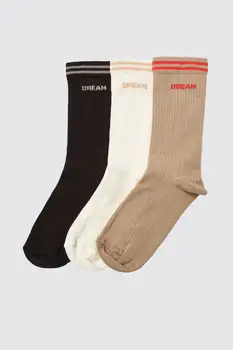 

Trendyol Writing Detailed 3'lü Knitting Socks TWOAW21CO0023