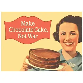 

Retro humor-Make Chocolate Cake (magnet metal) HALF MOON BAY3.17