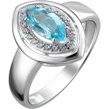 

Esthete ring with cubic zirconia and Topaz in silver