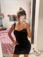 Short Dress Ruched Bust Night-Club Bodycon Party Tobinoone Women Sleeveless Backless