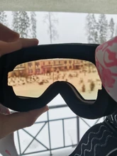 COPOZZ-Gafas de esquí profesionales para hombre y mujer, lentes de doble capa antiniebla, UV400, esquí grande, Snowboard, gafas de nieve