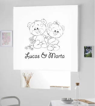 

Blind Iroa customizable Infant/Bears Lucas and Marta! ROLLER BLINDS TRANSLUCENT! (WHITE 100X175)