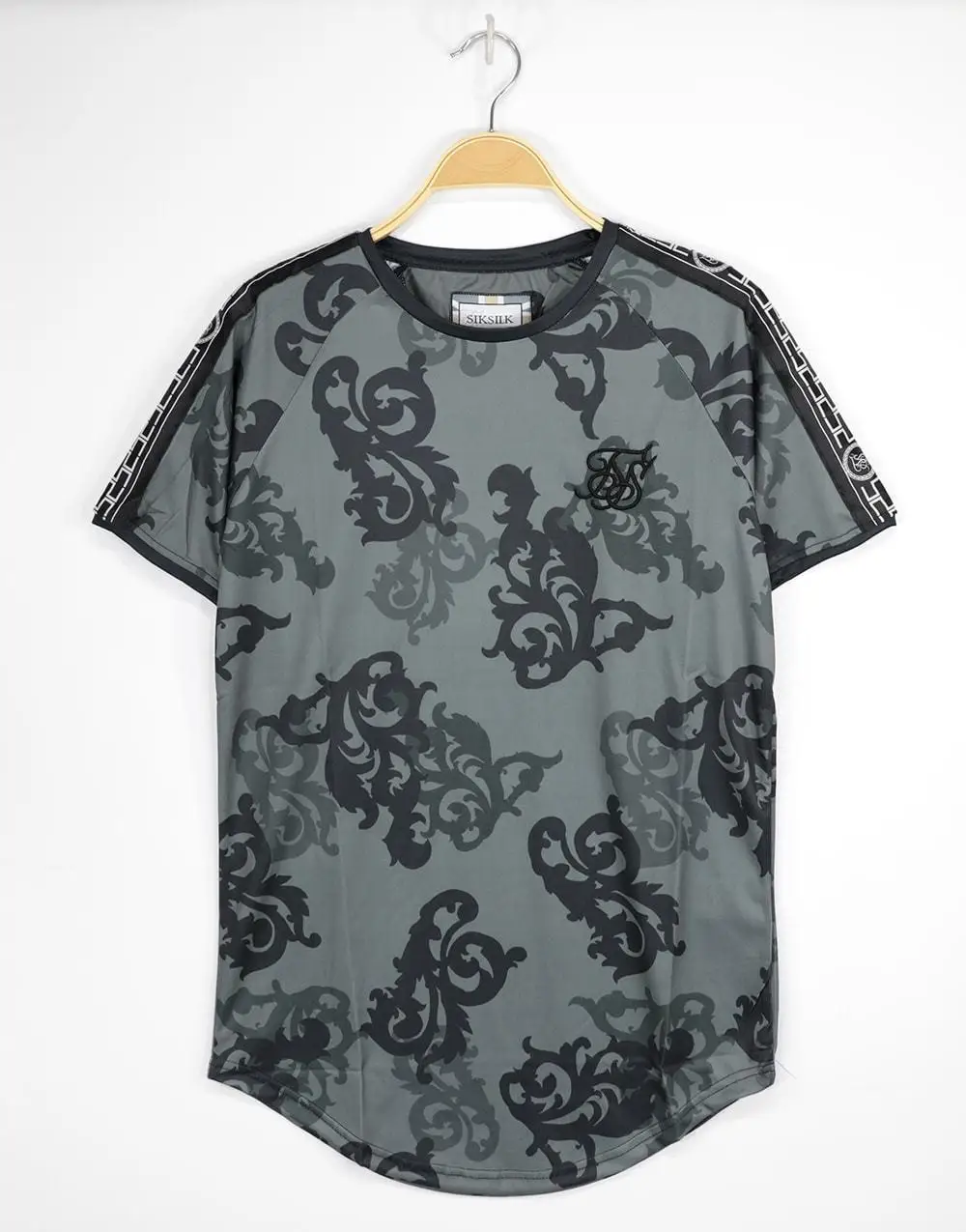 SikSilk обратная полоса Цифровая печатная Мужская футболка