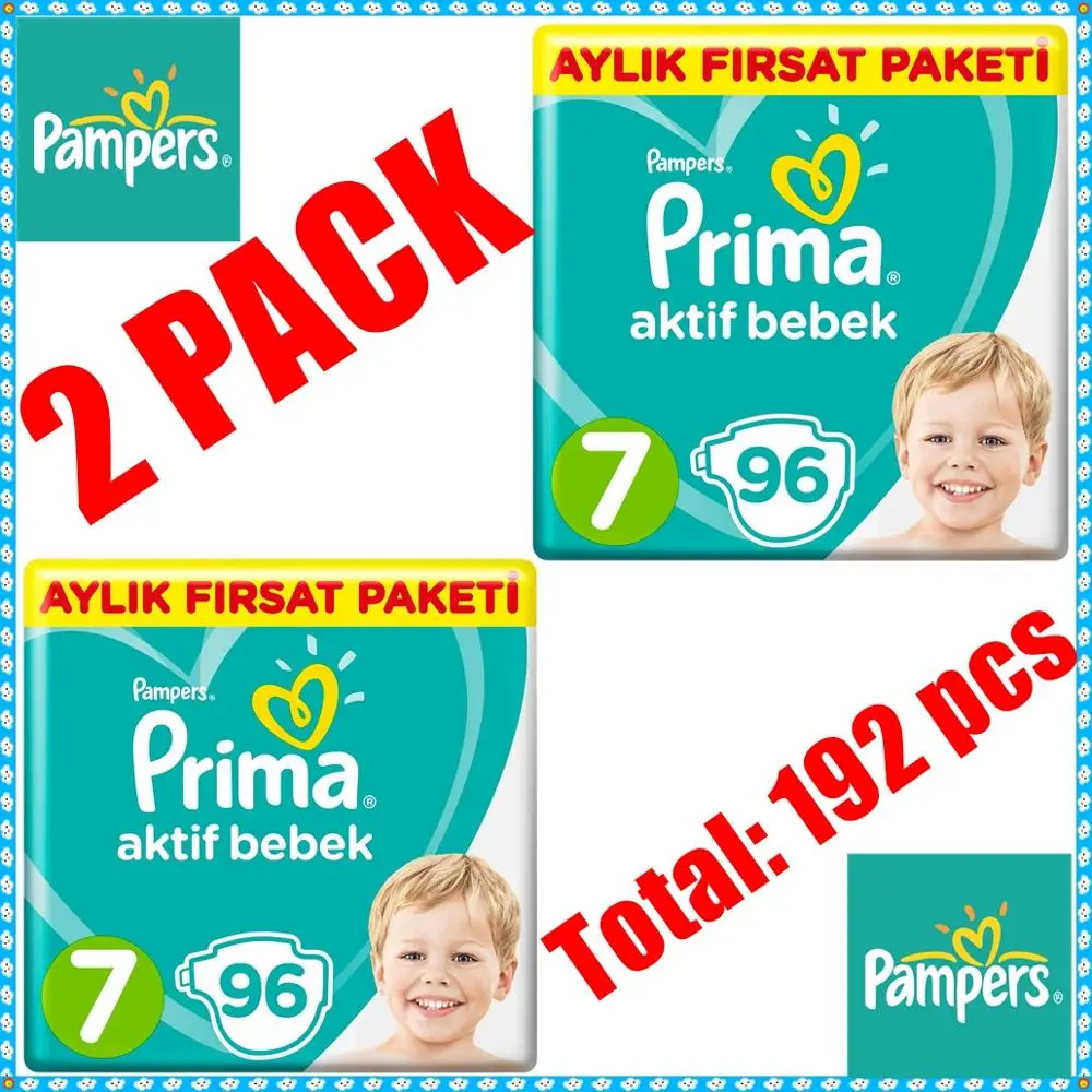 No:7 Pampers-Prima 15 + Kg Xxl Pannolino Per Bambini Pannolino Per Wc Pannolini Usa E Getta Pannolini Usa E Getta 192 Pezzi Pannolini Ipoallergenici