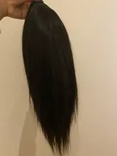 Peluca con diadema recta para mujer Peluca de cabello humano, 180% de densidad, cabello liso malasio, peluca completa hecha a máquina para mujeres negras