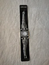 De la mujer pulsera de plata antigua pulsera reloj gris Diamante de imitación acero reloj con correa para mujer esfera redonda mujer reloj de cuarzo mujer reloj regalo