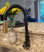 Grifos de cocina con Sensor de color dorado y bronce champán, grifería de cocina inteligente sensible con Control táctil