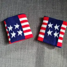 2 unids/par adultos niños deportes pulsera Sweatband Hip-Hop cartas rayas de colores bailando muñeca apoyo secreto guardias