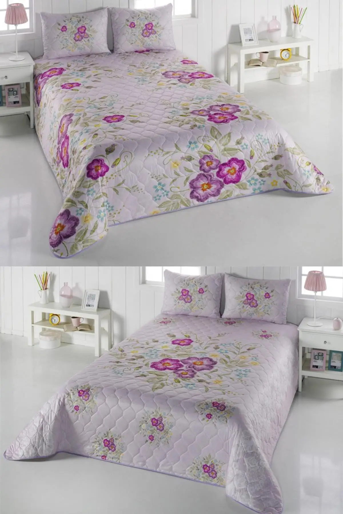 

Violet Double Sided Bed Cover Set