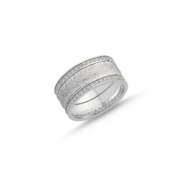

Silver 925 Sterling Zircon Stone Wedding Ring