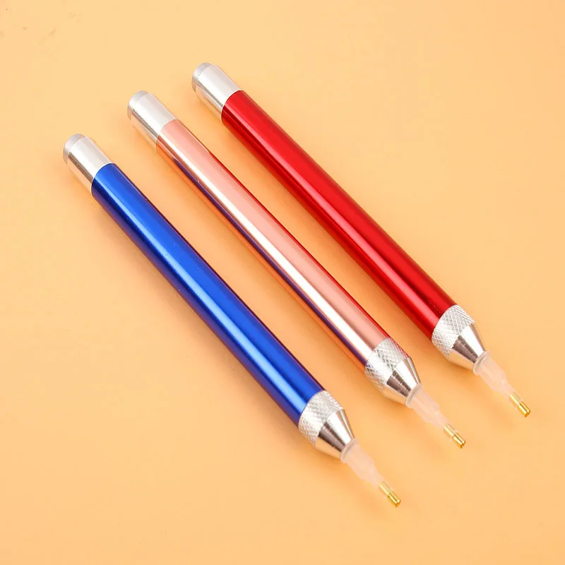 Diamond painting tool luminous point drill pen battery type interchangeable  point drill tool with light point drill pen