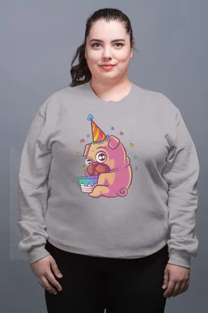 

Angemiel Wear Pug Gray Female Sweatshirt