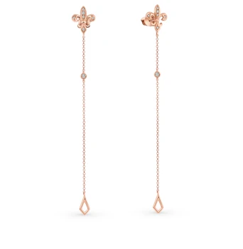 

Gold earrings with diamonds sunlight sample 585