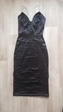 CNYISHE Elegant Satin Dresses for Women Solid Red Black Midi Dress 2020 Fashion Winter