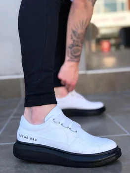 

BA0004 Boa Thick Sole Step-in Style Casual White Black Men 'S Moon 427767623