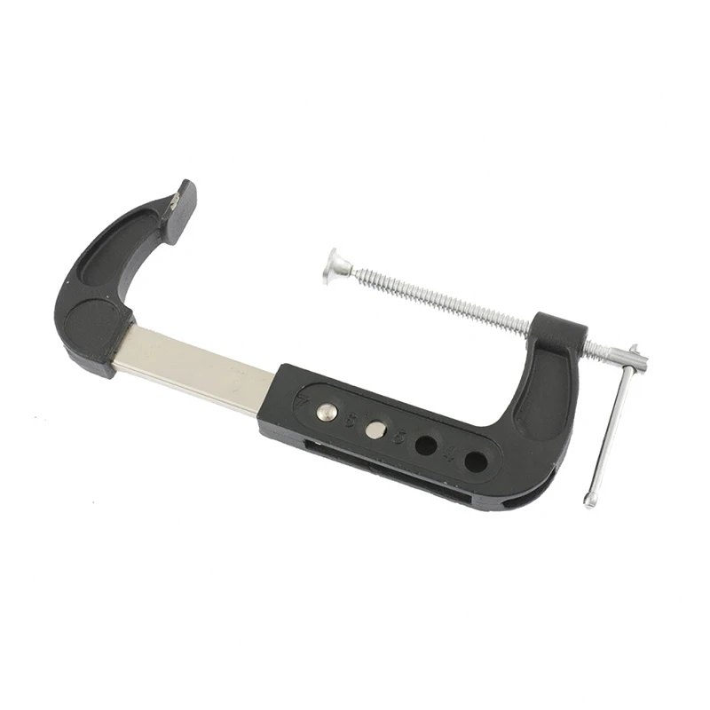 Струбцина G-образная MATRIX 20614 (Длина 385 мм, длина захвата 180 мм, глубина захвата 115 мм, материал корпуса углеродистая сталь, накладки на губки, поступенчатая регулировка 4-7 дюймов)