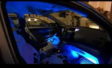 Tira de luces LED RGB para decoración de coche, luz de ambiente Interior con USB, Control remoto inalámbrico de música, múltiples modos