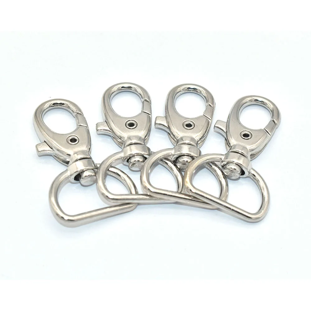 20mm Metal Swivel Hook Silver Swivel Clasp Snap Hooks Lobster Clasp Claw  Push Gate Trigger Clasps Oval Ring For keychain - AliExpress