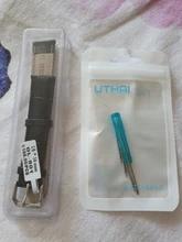 UTHAI Z08- Correa de cuero genuino para reloj, accesorios para reloj de 10-24mm, de colores marrones, de alta calidad