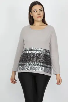 

Sans Textile Women Black Sequins Sequin İşli Bluz 65 N15702